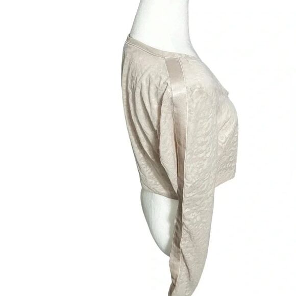 Victoria's Secret Zip Up Crop Top Light Pink leopard large - Picture 7 of 12